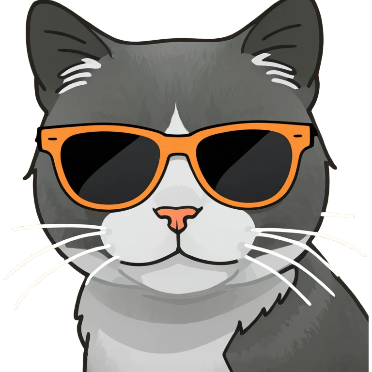 Cat with sunglasses emoji