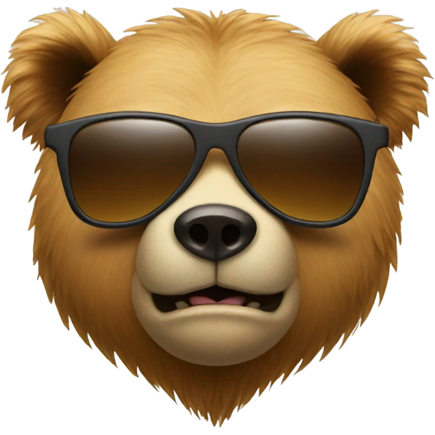 Bear with sunglasses in Hawaii  emoji