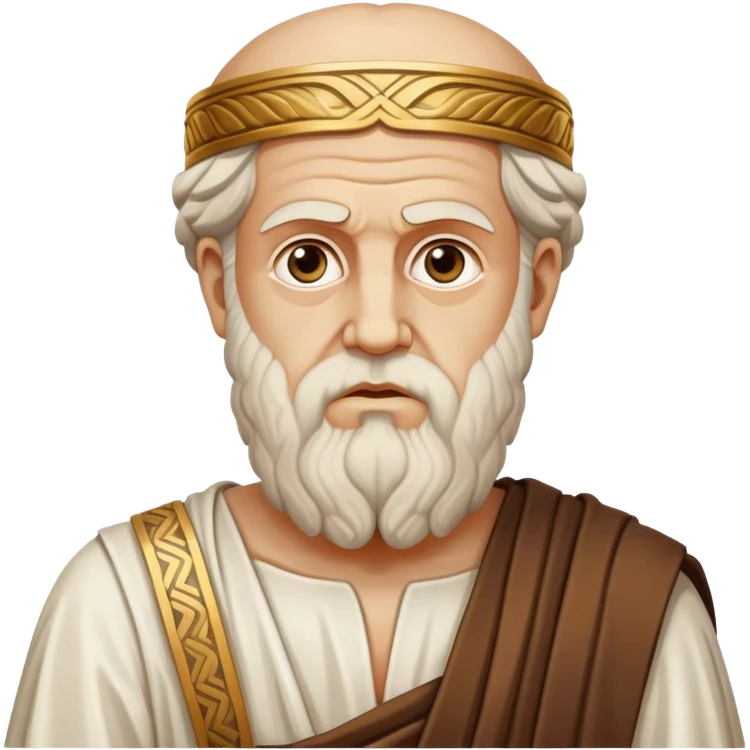 Cinematic Realistic portrait of Plato, depicted as a wise ancient philosopher with a contemplative gaze and detailed traditional Greek attire, rendered in soft, classical lighting that evokes antiquity emoji