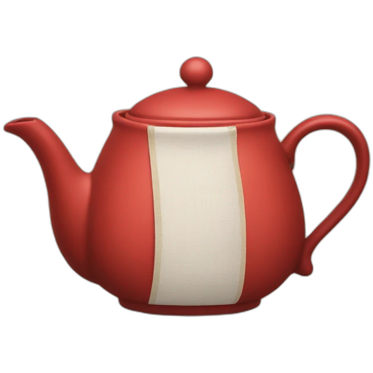 Red pack of tea emoji