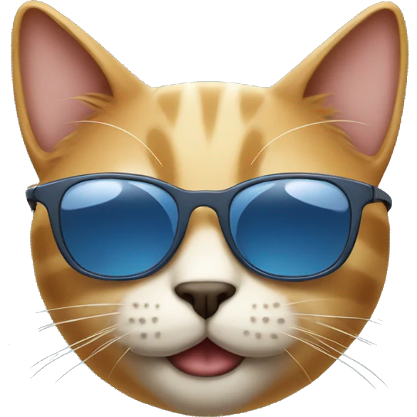 Cat with sunglasses emoji