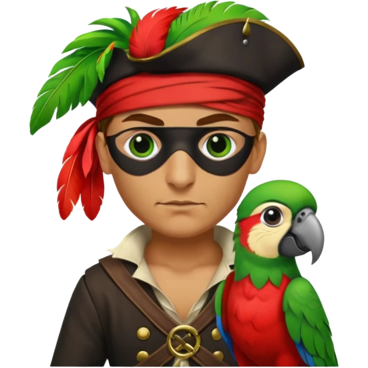 pirate and parrot emoji