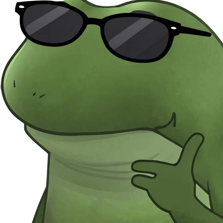 bufo frog meme with sunglasses emoji