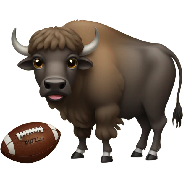 Buffalo with football emoji