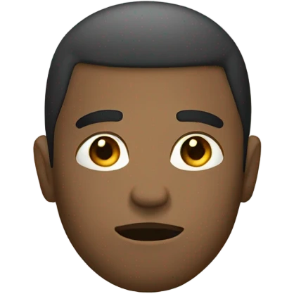 Side eye with a straight face emoji