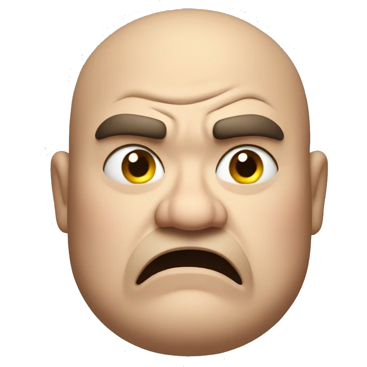 fat man angry emoji