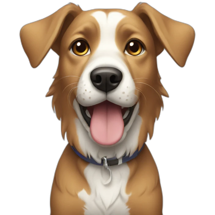 Dog with iPhone 15 emoji