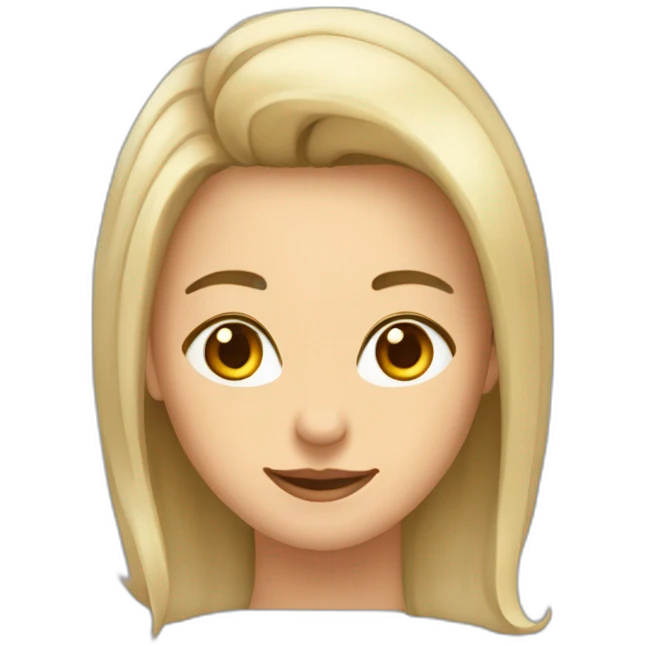 Девушка с волосами дыбом на голубом фоне emoji