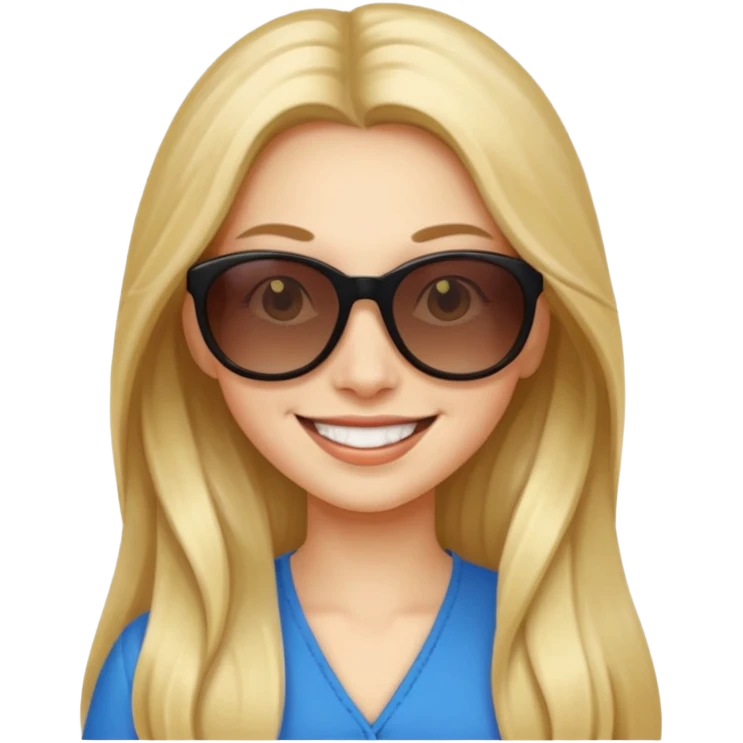 female long haired sunglasses emoji
