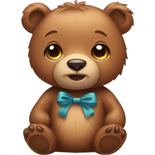 Bear with a bow emoji