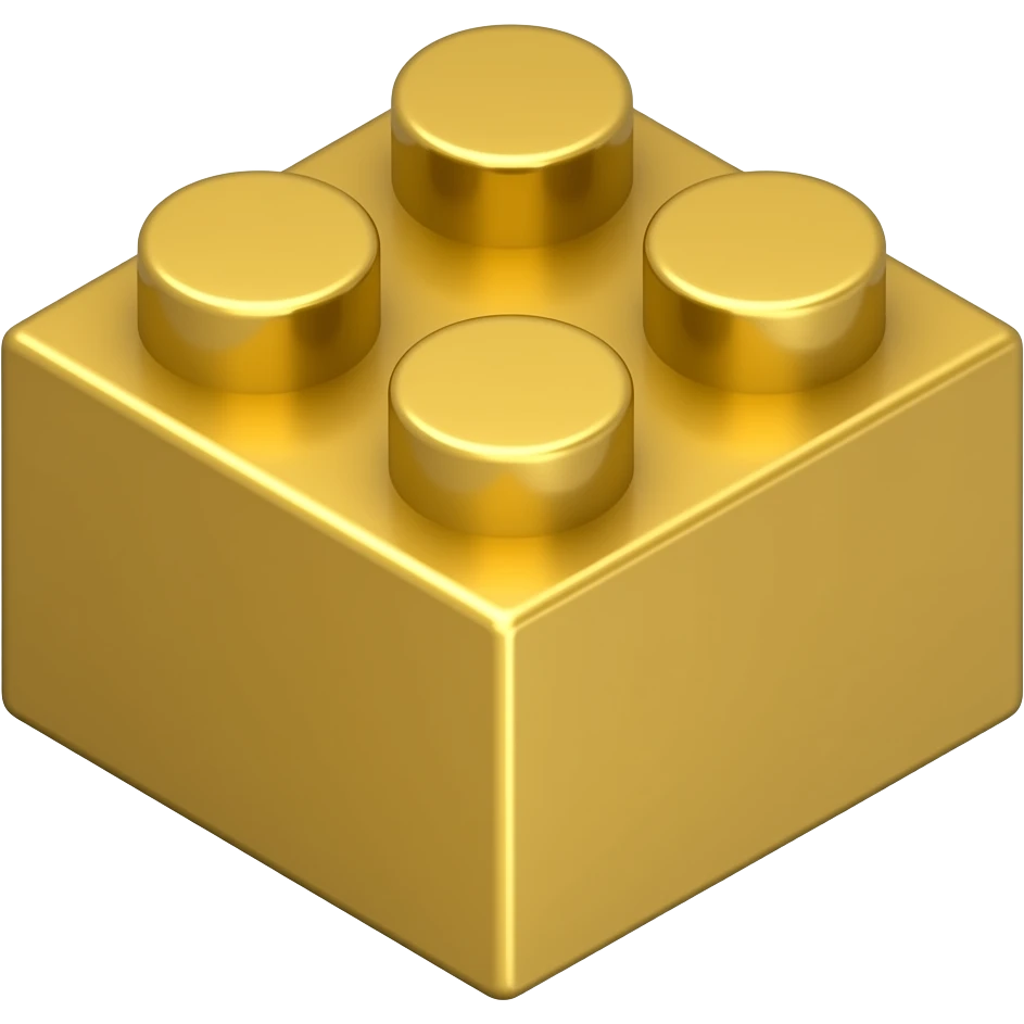 single gold lego emoji