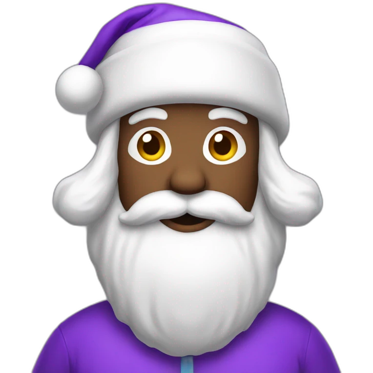 Santa Claus dressed in purple emoji