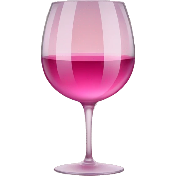 A pink glas of wine emoji