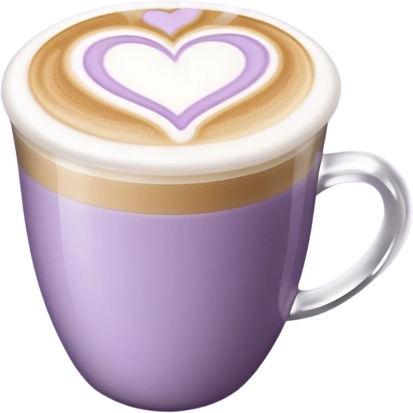 Pale purple coffe Latte  emoji