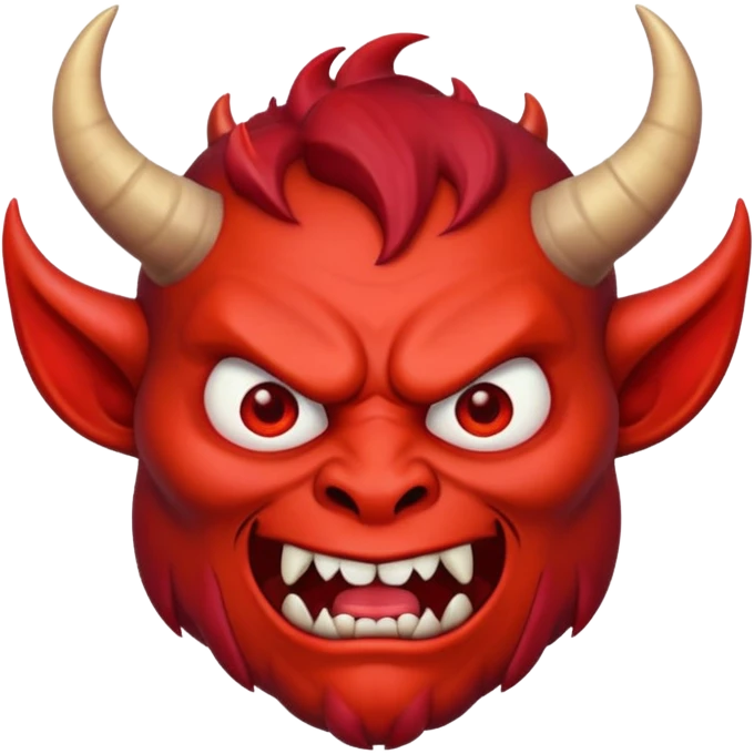 Devil with groan emoji