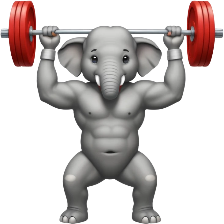 elephant deadlifting emoji