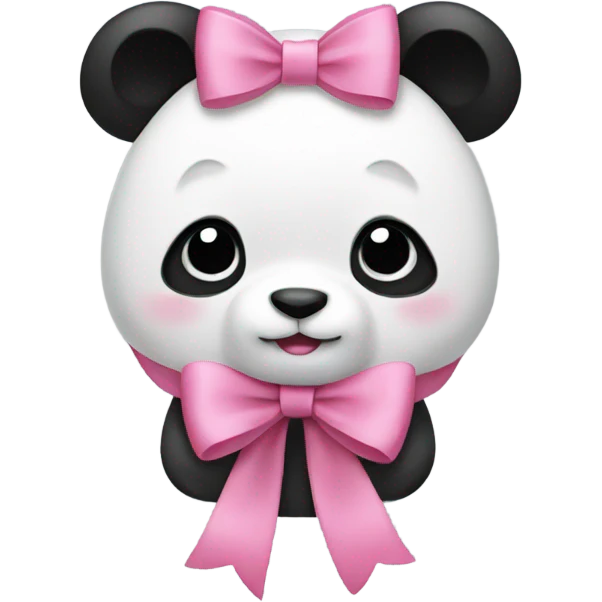 panda with pink bow emoji