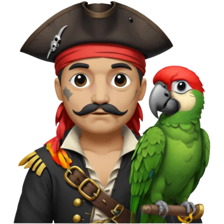 pirate and parrot emoji