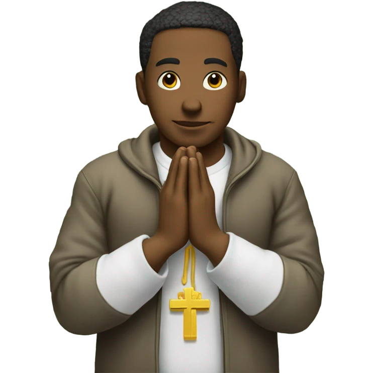 Praying hands with cash emoji
