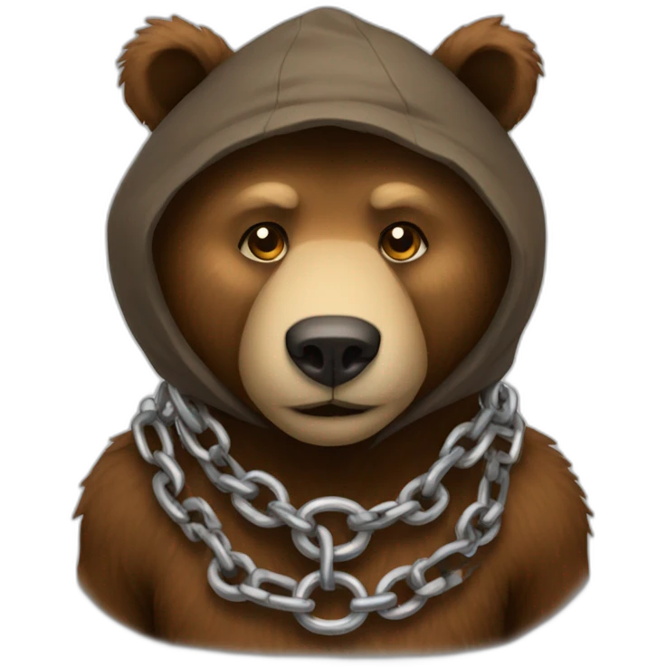bear-wearing-a-chain emoji