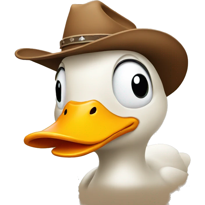 duck with cowboy hat emoji