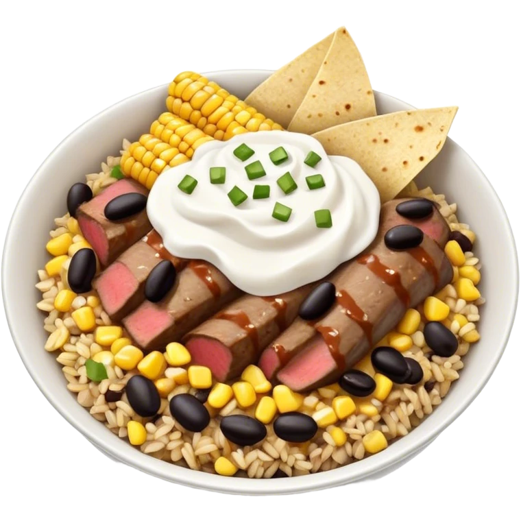 Chipotle steak burrito bowl ￼ emoji