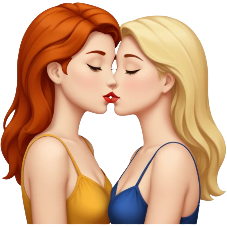 hot naked women kissing emoji