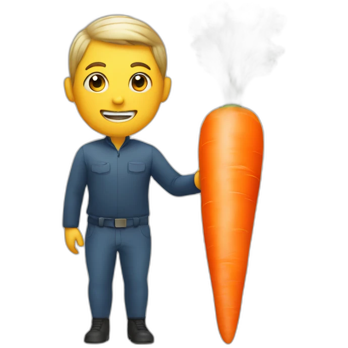 holding a carrot emoji
