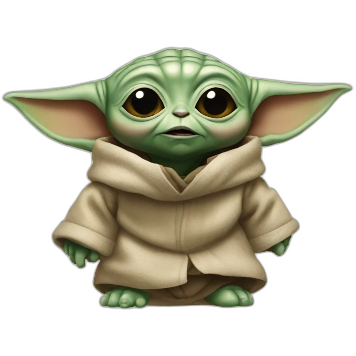 Cursed baby yoda emoji