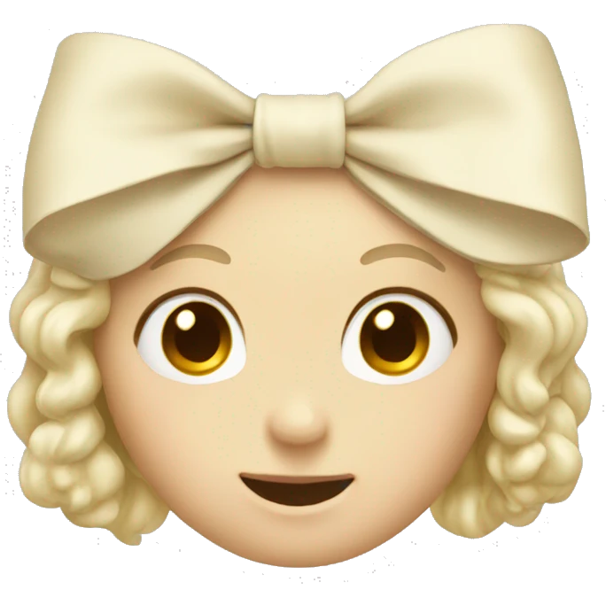 cream bow emoji