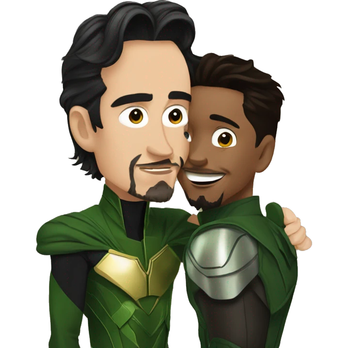 Loki kisses tony stark emoji