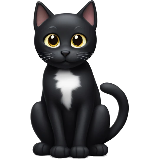 black cat with white spots  emoji