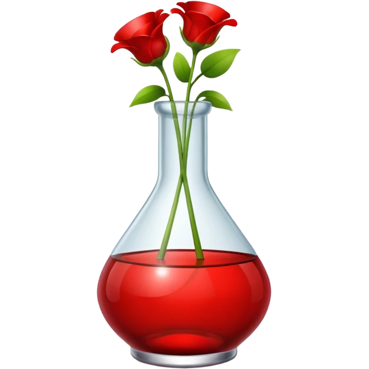 Glass Bottle Vase red  emoji