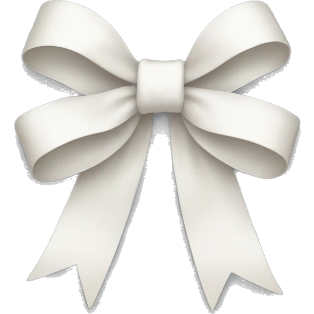 White bow with extra ribbon emoji