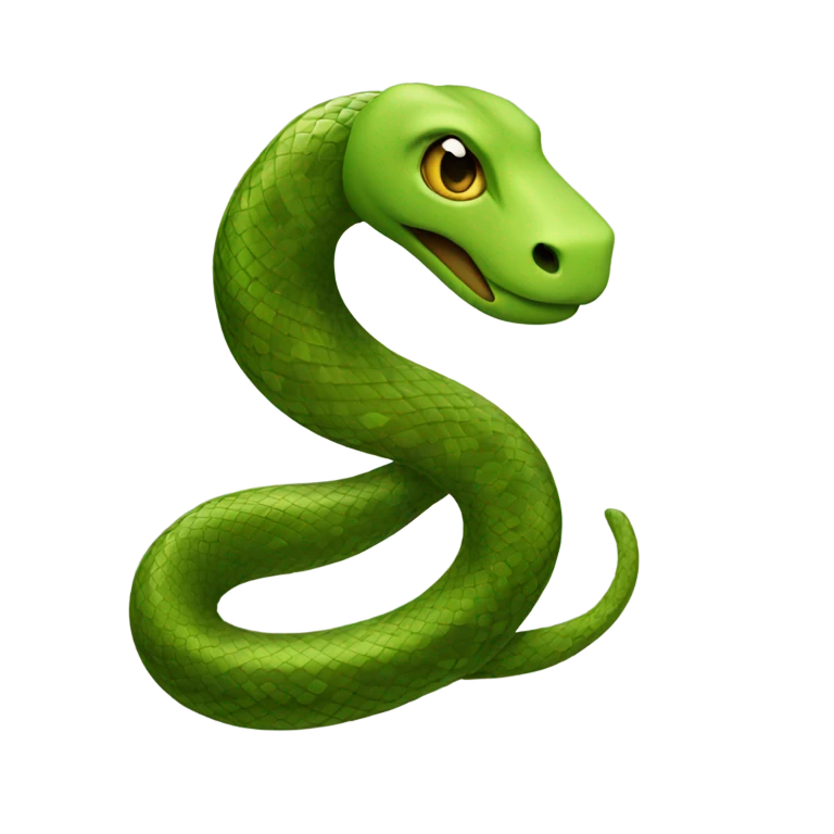 snake with shape letter U emoji
