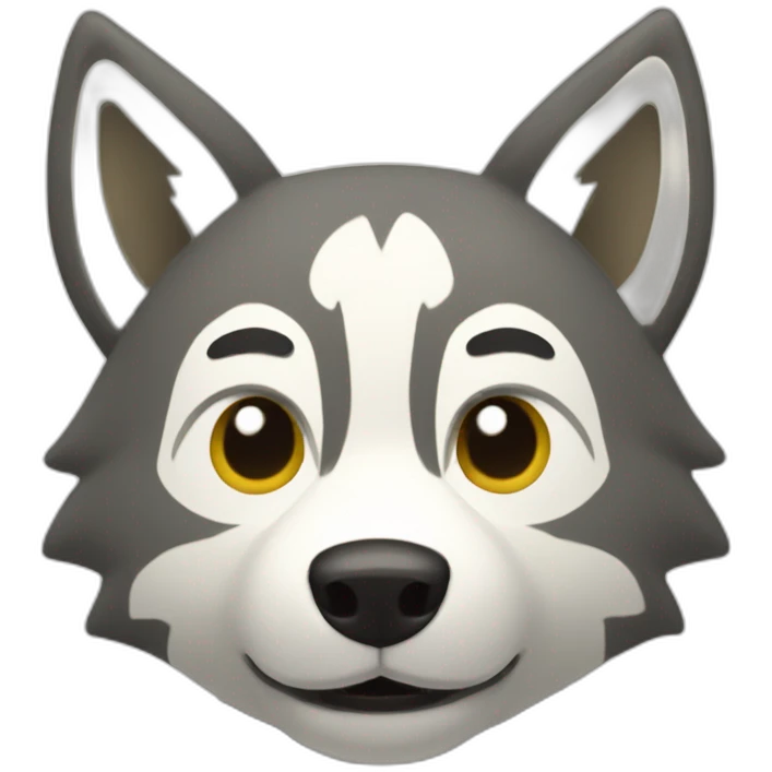 Animal crossing wolf face  emoji