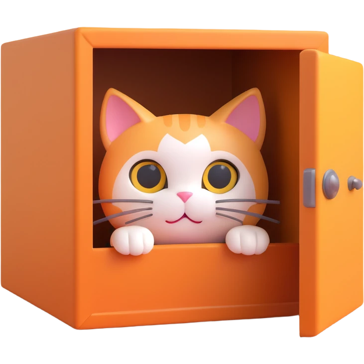 playful cute cat hiding peeking out from behind an object emoji