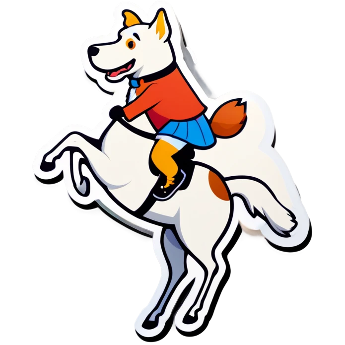 Dog on a horse emoji