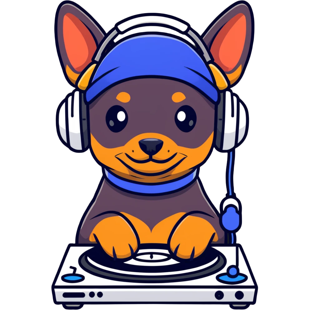 Pinscher dj  emoji