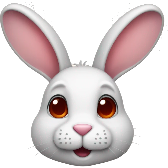 rabbit head in love with heart eyes emoji