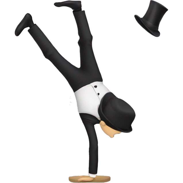 A magician doing a handstand emoji