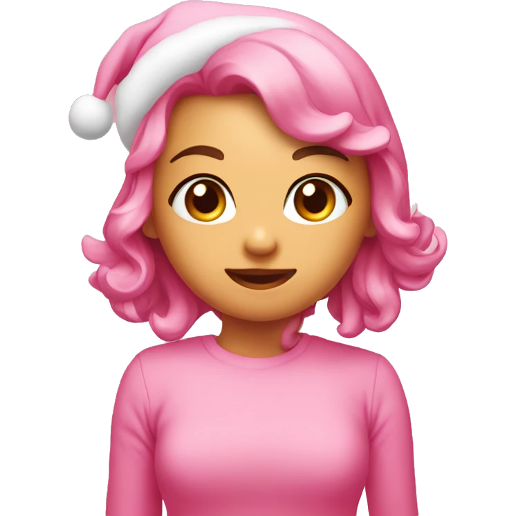 Christmas pink cute emoji