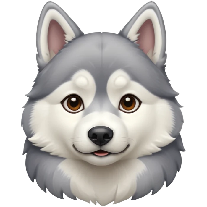 Husky with floppy ears emoji