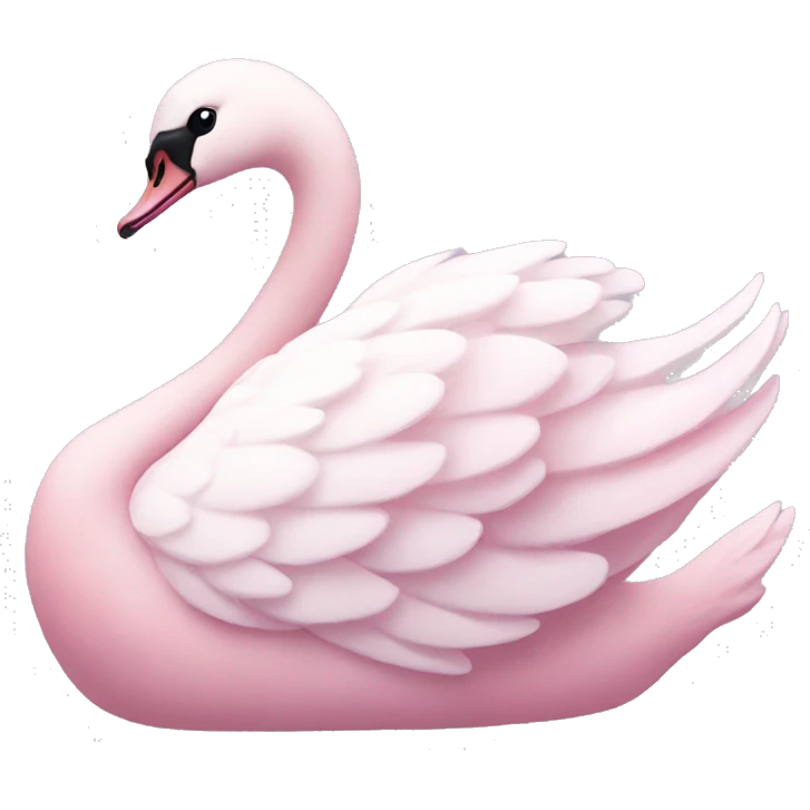 pastel pink swan emoji