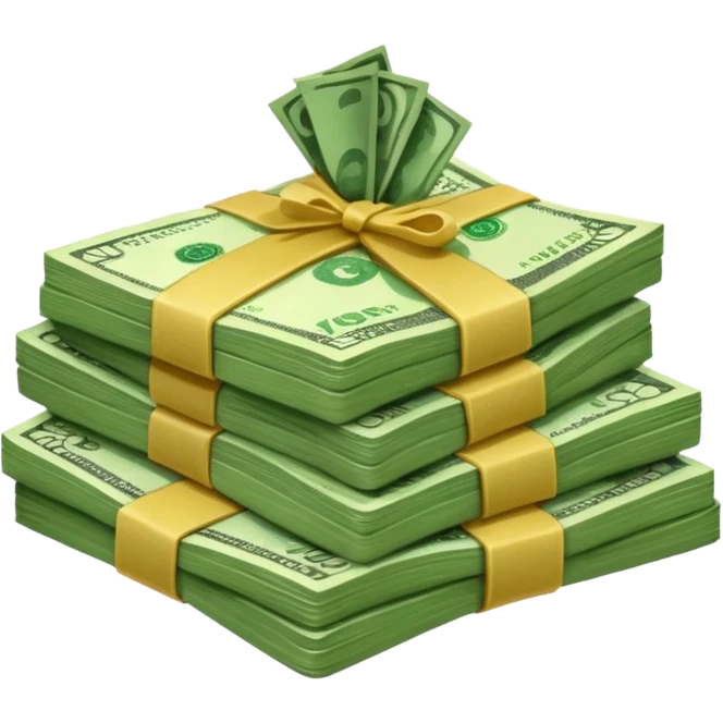 Dinero sin el envoltorio de regalo  emoji