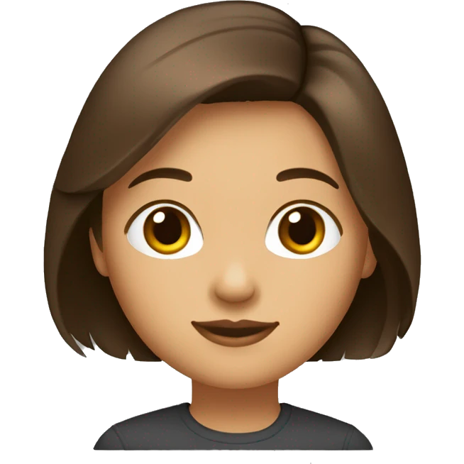 fille brune cheveux au carré emoji