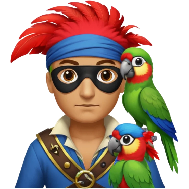 pirate and parrot emoji
