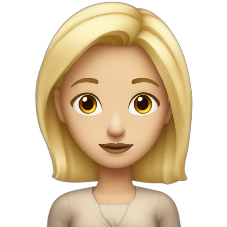 a girl with blond hair and a feeling of arrogance emoji