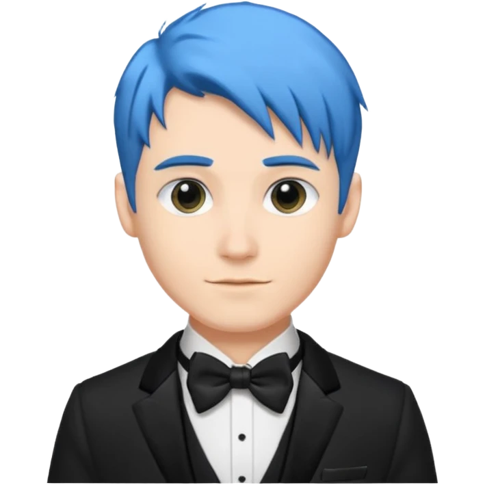 blue hair groom emoji