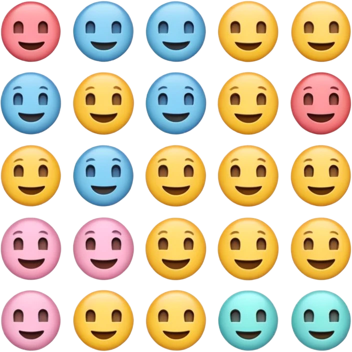 pastel colored emojis emoji